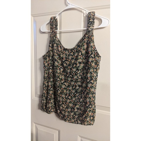 1. State Floral Tank Top, Medium, Scrunchy Straps, Beachy Summer - Picture 1 of 9